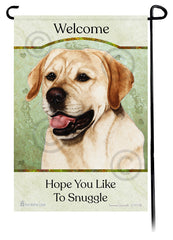 Labrador Yellow English Hope You Like To Snuggle Flag