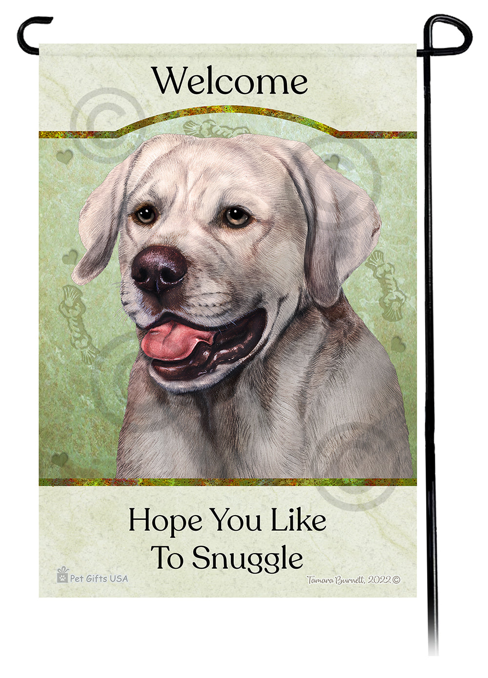 Labrador Silver English Hope You Like To Snuggle Flag
