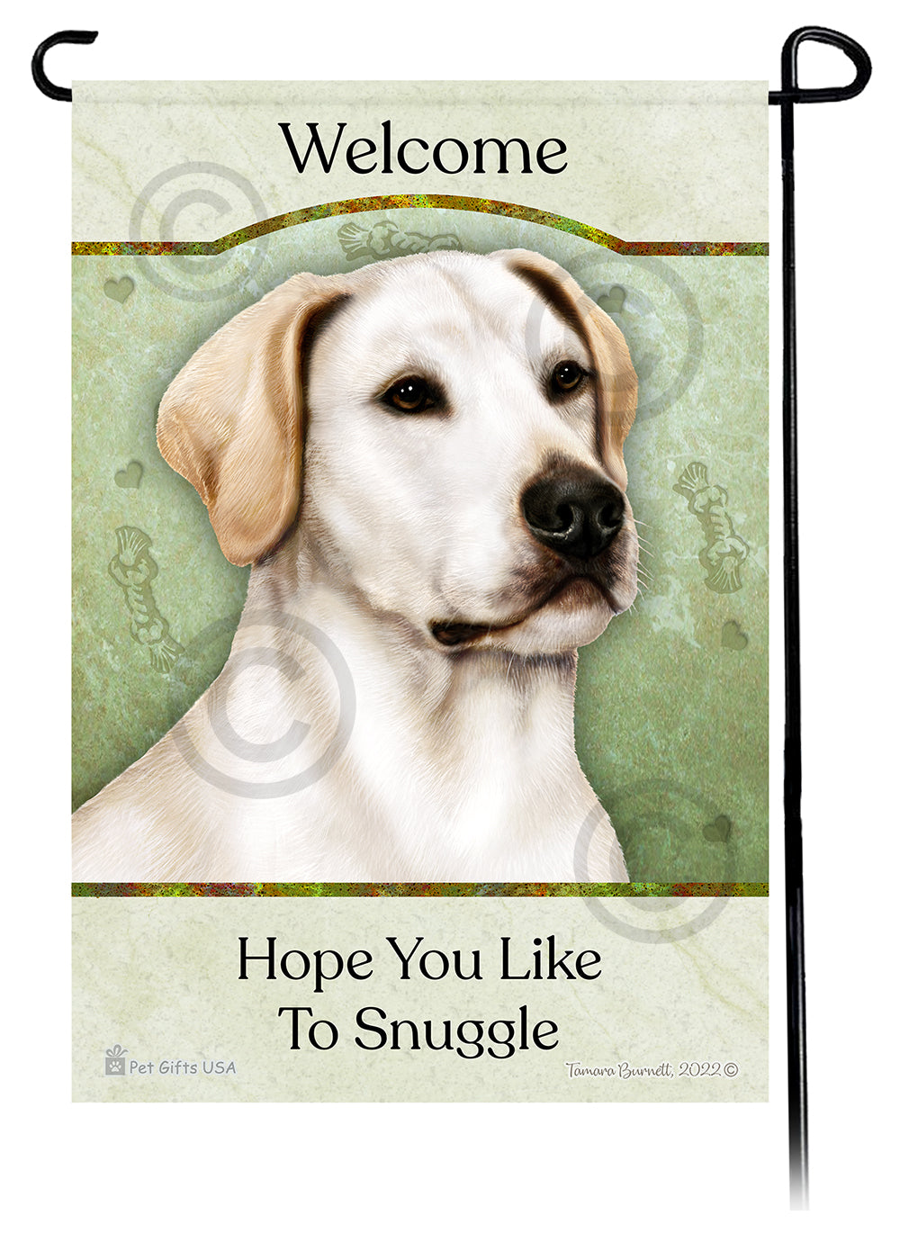 Labrador White American Hope You Like To Snuggle Flag