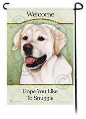 Labrador White English Hope You Like To Snuggle Flag
