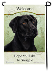 Labrador Black American Hope You Like To Snuggle Flag
