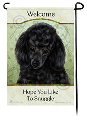 Poodle Black Hope You Like To Snuggle Flag