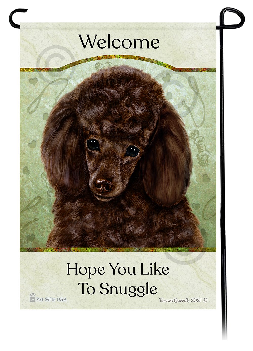 Poodle Chocolate Hope You Like To Snuggle Flag