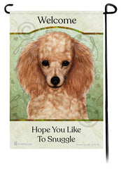 Poodle Apricot Hope You Like To Snuggle Flag
