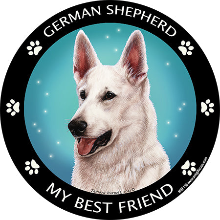German Shepherd (White) - My Best Friends Magnet