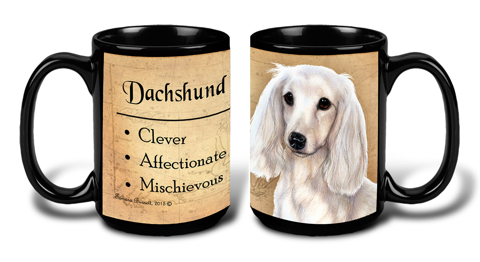 Dachshund Longhaired White - My Faithful Friends Mug 15 oz
