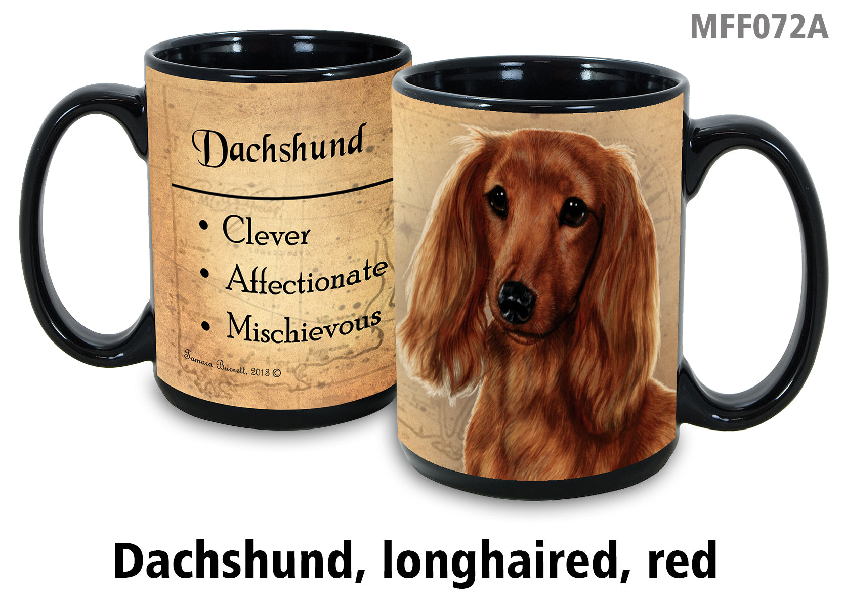 Dachshund Longhaired Red - My Faithful Friends Mug 15 oz
