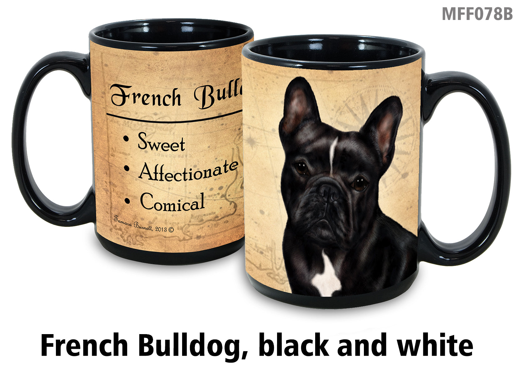 French Bulldog (Black and White) - My Faithful Friends Mug 15 oz