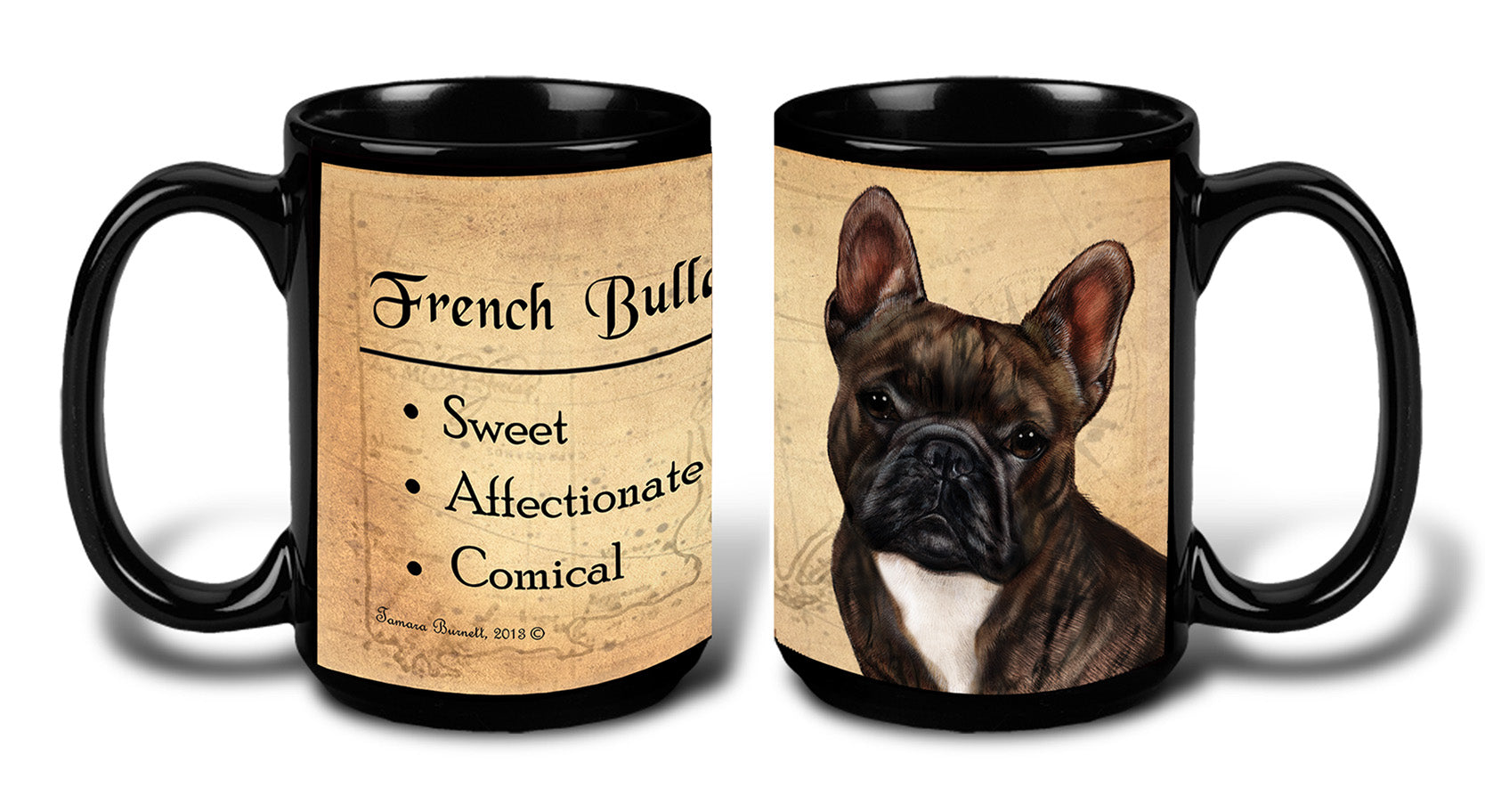 French Bulldog Brindle/White - My Faithful Friends Mug 15 oz