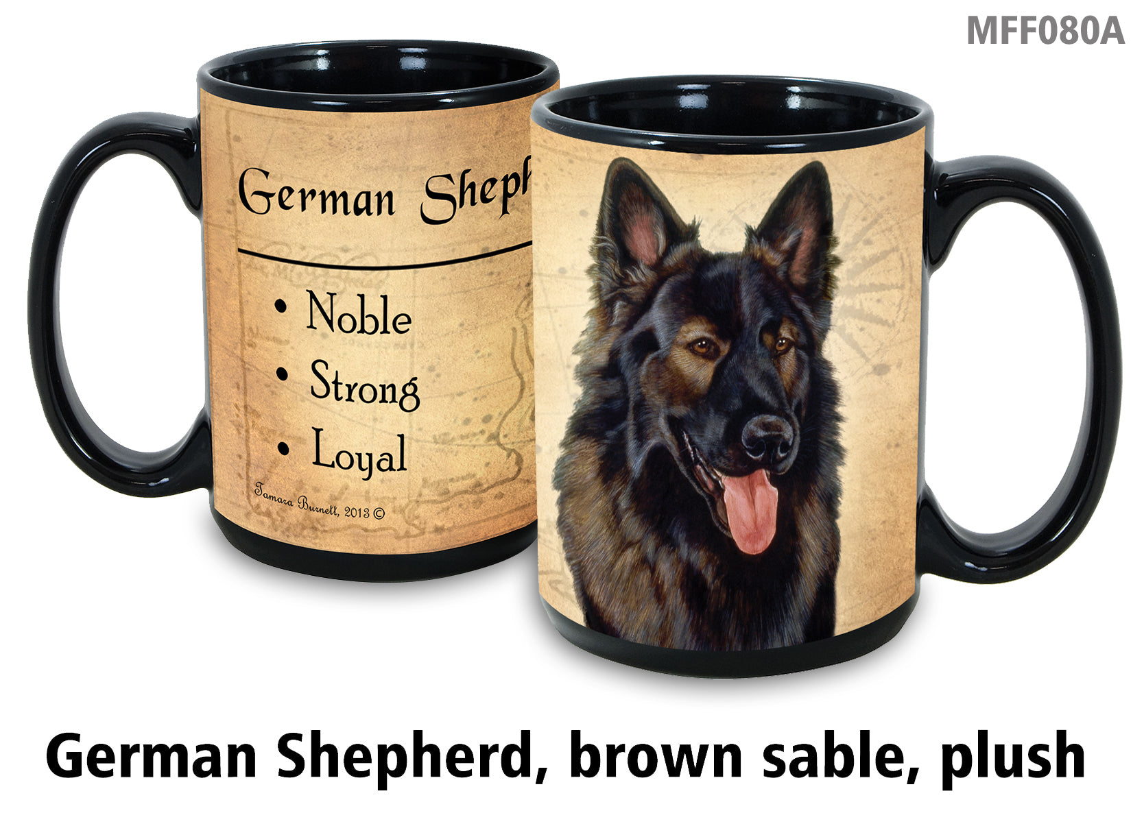 German Shepherd Brown Plush - My Faithful Friends Mug 15 oz