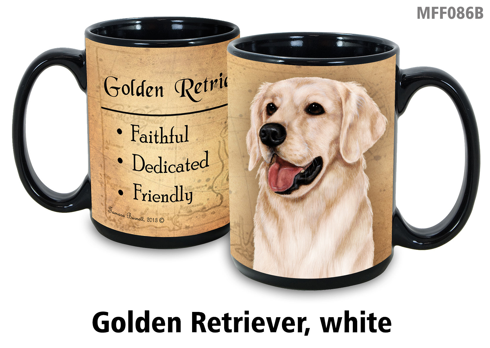 Golden Retriever White - My Faithful Friends Mug 15 oz