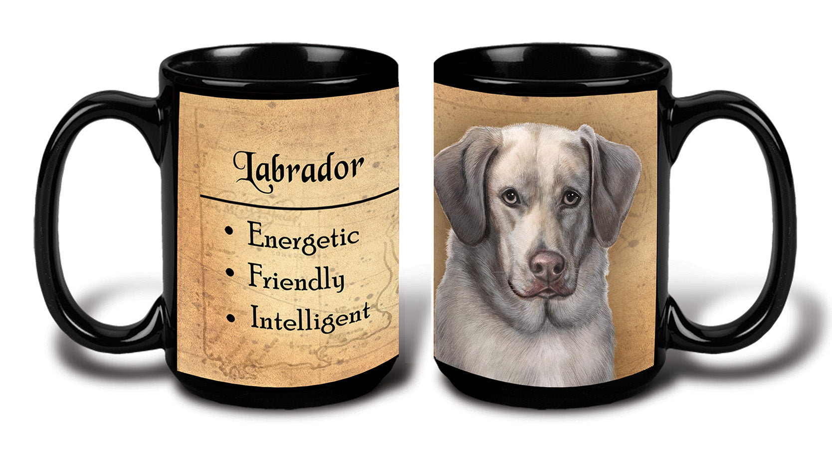 Labrador Retriever (American) Silver Front Facing - My Faithful Friends Mug 15 oz