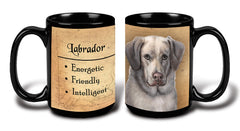 Labrador Retriever (American) Silver Front Facing - My Faithful Friends Mug 15 oz