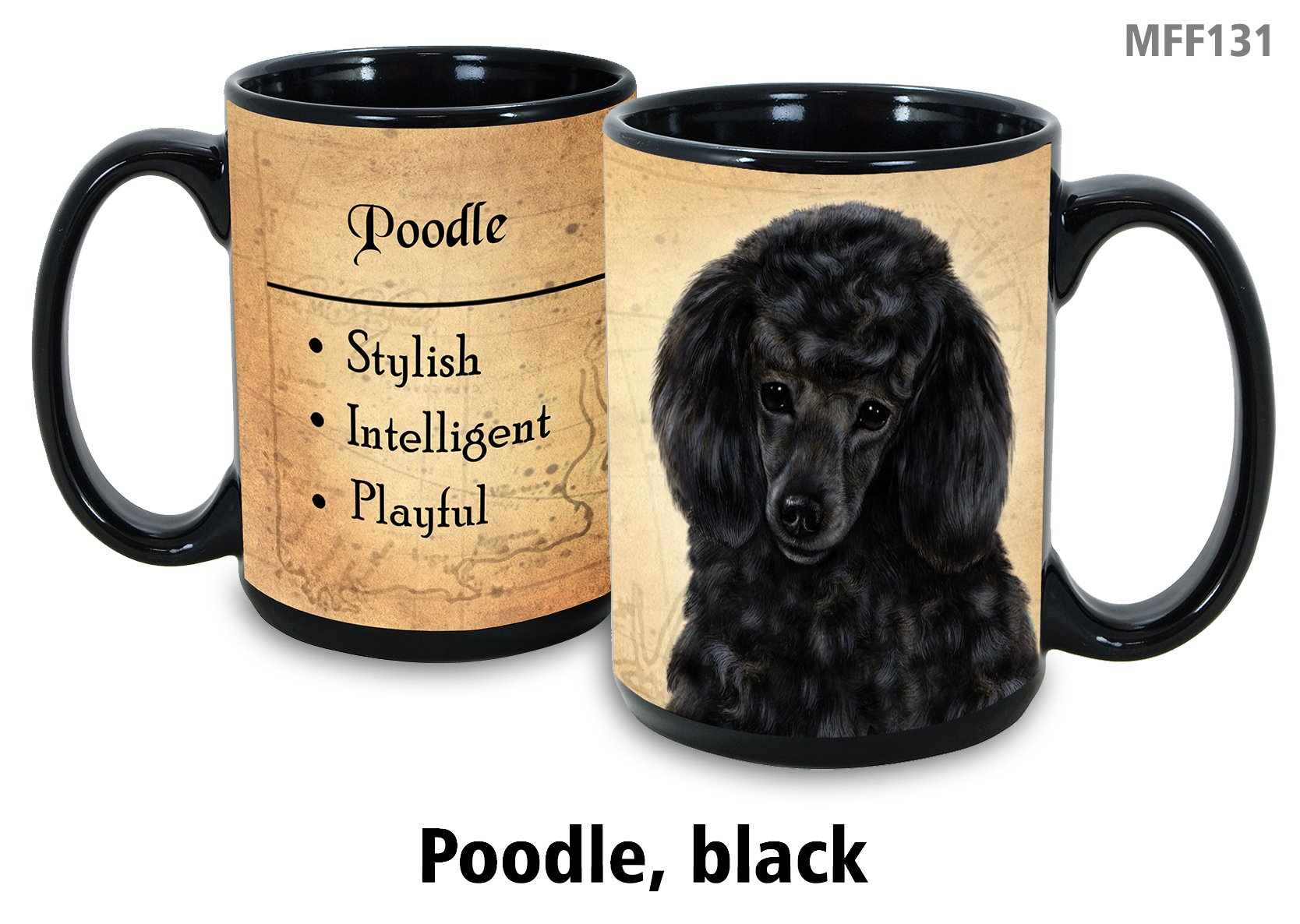 Poodle (Black) - My Faithful Friends Mug 15 oz
