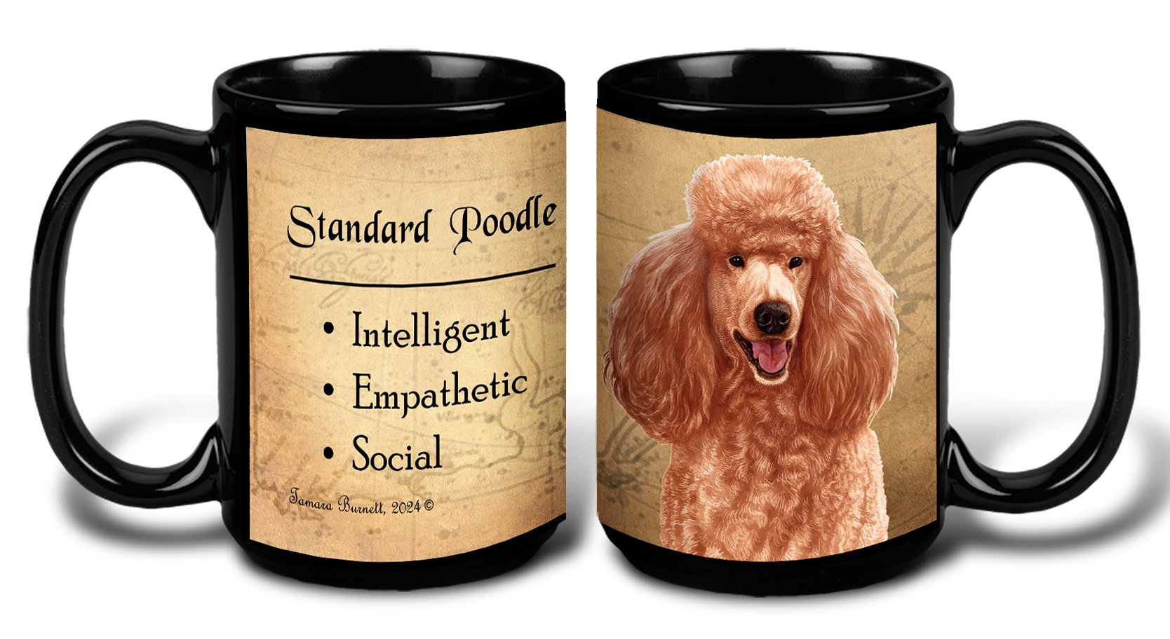 Poodle Standard (Apricot) - My Faithful Friends Mug 15 oz
