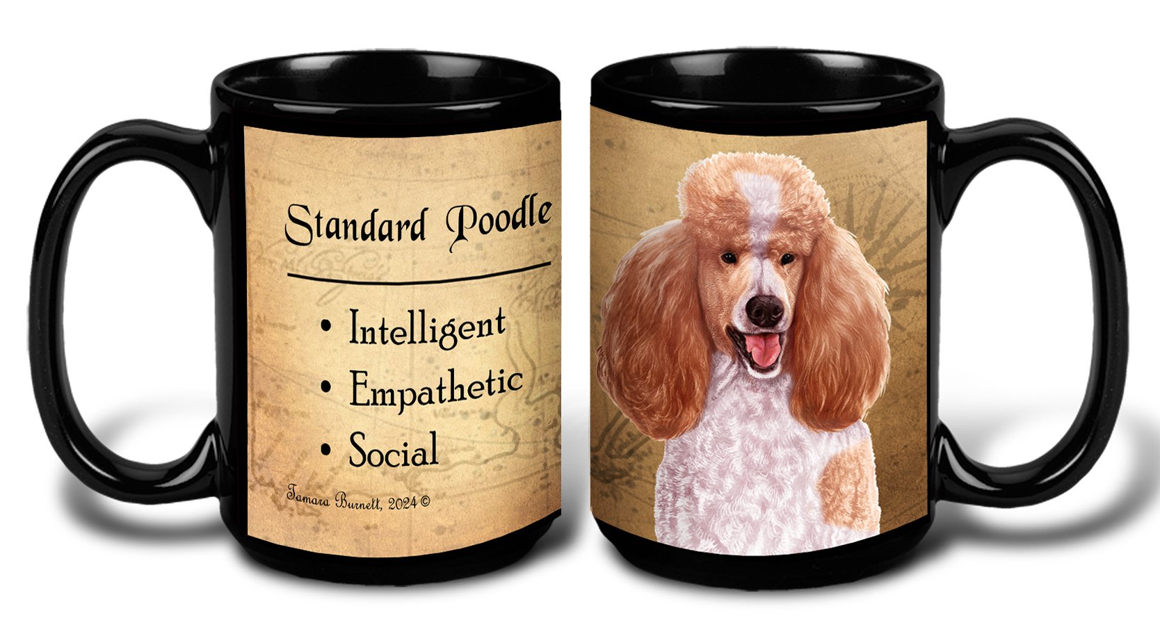 Poodle Standard (Apricot and White) - My Faithful Friends Mug 15 oz