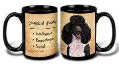 Poodle Standard (Black and White Parti) - My Faithful Friends Mug 15 oz