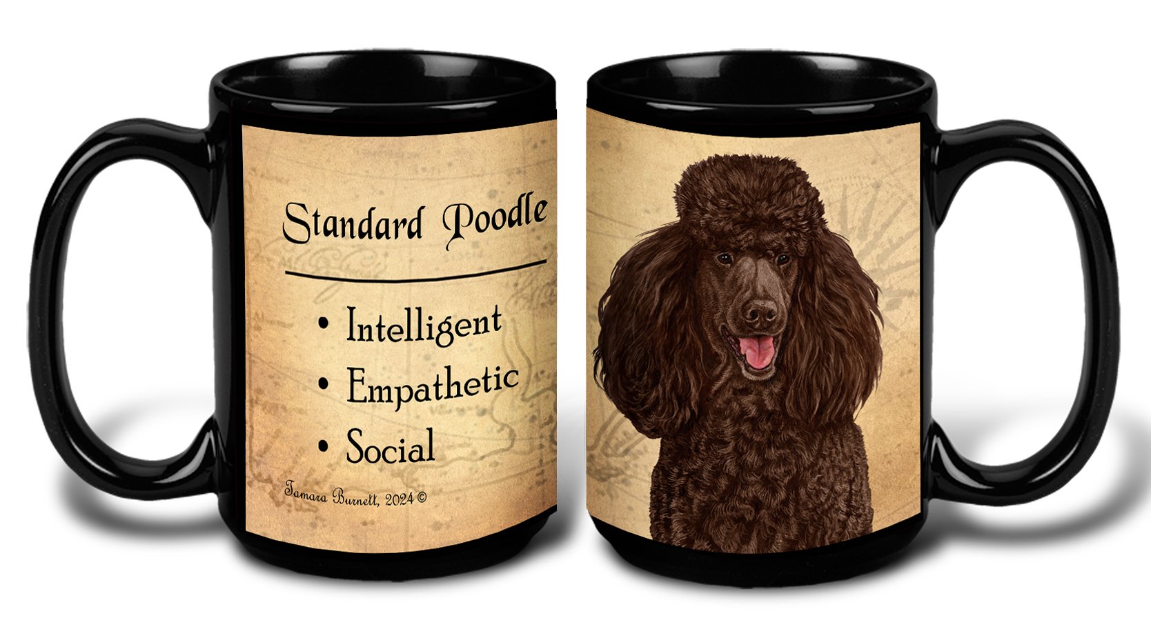 Poodle Standard (Chocolate) - My Faithful Friends Mug 15 oz