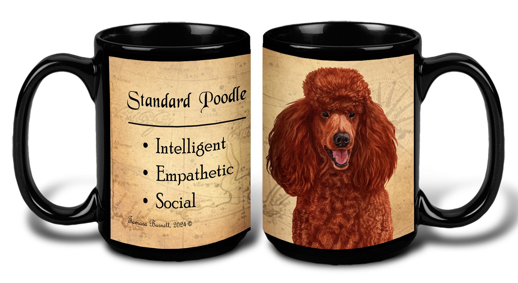 Poodle Standard (Red) - My Faithful Friends Mug 15 oz