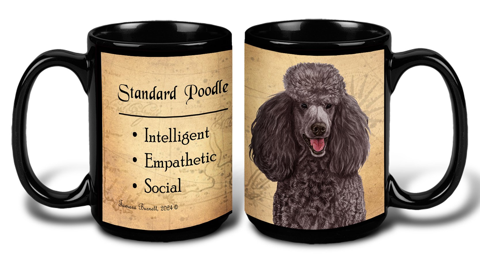 Poodle Standard (Silver) - My Faithful Friends Mug 15 oz