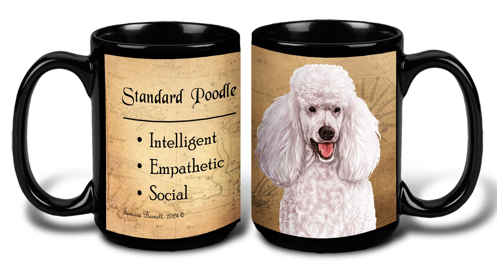Poodle Standard (White) - My Faithful Friends Mug 15 oz