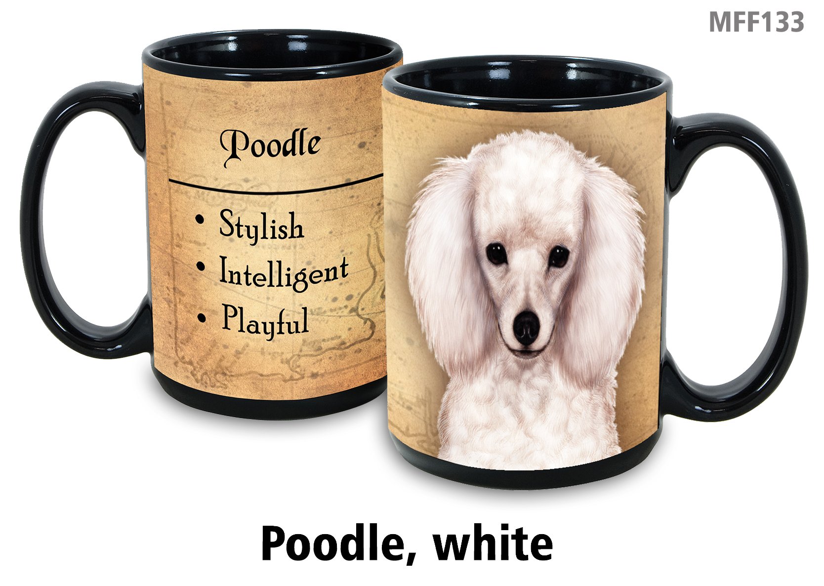 Poodle (White) - My Faithful Friends Mug 15 oz