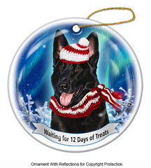 German Shepherd, Blk Series 5 Christmas Ornament