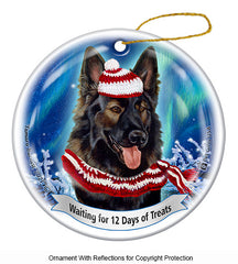 German Shepherd Drk Brwn Sable Plush Series 5 Christmas Ornament
