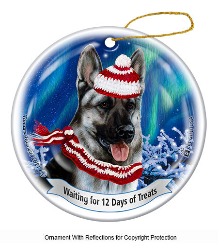 German Shepherd Silver Sable Series 5 Christmas Ornament