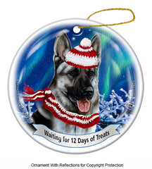 German Shepherd Silver Sable Series 5 Christmas Ornament