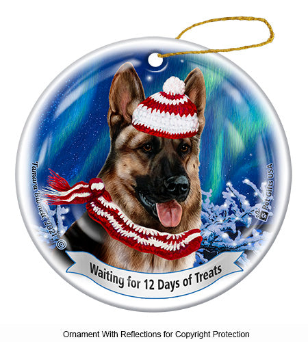 German Shepherd Light Sable Series 5 Christmas Ornament