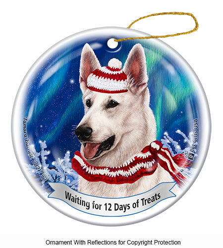 German Shepherd, White Series 5 Christmas Ornament