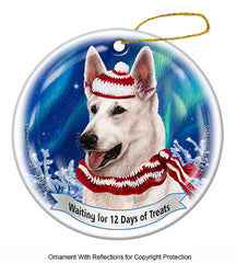 German Shepherd, White Series 5 Christmas Ornament