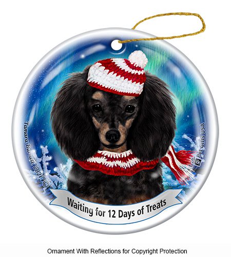 Poodle Black and Tan Series 5 Christmas Ornament