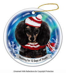 Poodle Black and Tan Series 5 Christmas Ornament