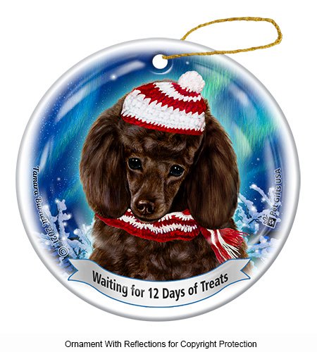 Poodle Chocolate Series 5 Christmas Ornament