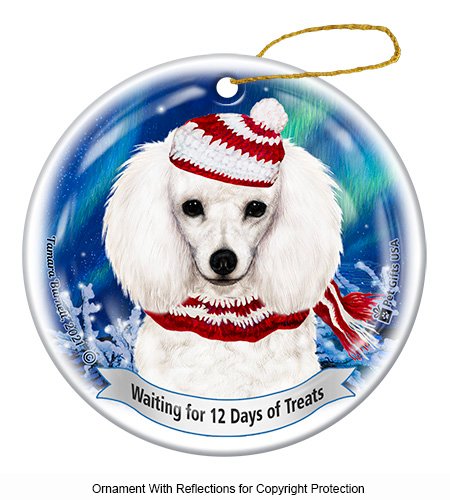 Poodle White Series 5 Christmas Ornament