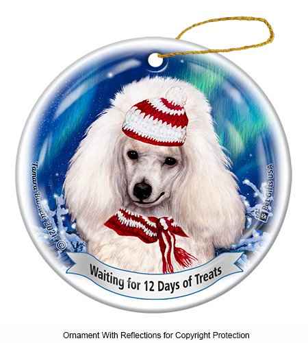 Poodle Mini White Series 5 Christmas Ornament