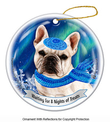 French Bulldog White Series 5 Hanukkah Ornament