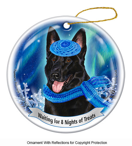 German Shepherd, Blk Series 5 Hanukkah Ornament