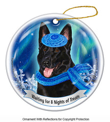 German Shepherd, Blk Series 5 Hanukkah Ornament