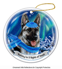 German Shepherd Silver Sable Series 5 Hanukkah Ornament