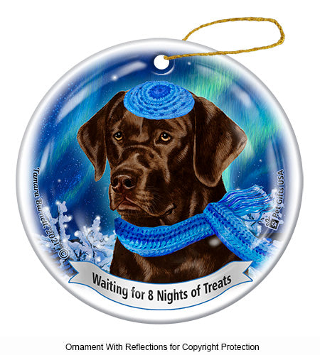 Labrador Chocolate (English) Series 5 Hanukkah Ornament