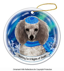 Poodle Silver Series 5 Hanukkah Ornament