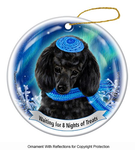 Poodle Black Series 5 Hanukkah Ornament