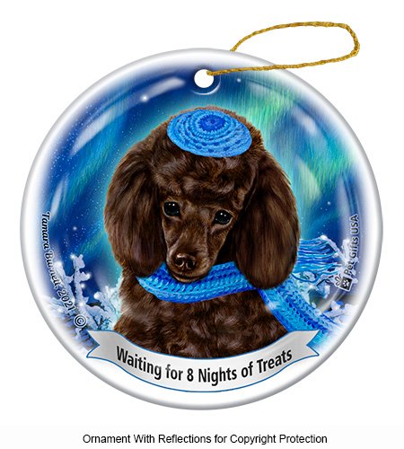 Poodle Chocolate Series 5 Hanukkah Ornament