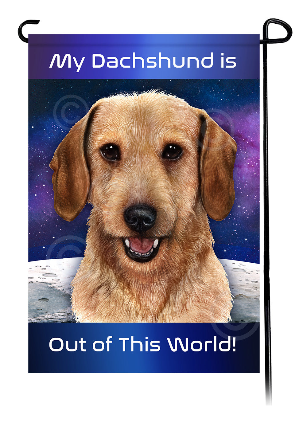 Dachshund WH Wheaten - Out Of This World Garden Flag