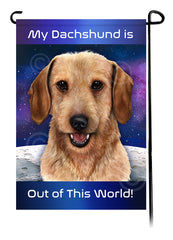 Dachshund WH Wheaten - Out Of This World Garden Flag