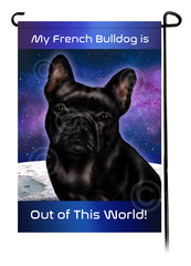 French Bulldog Black - Out Of This World Garden Flag