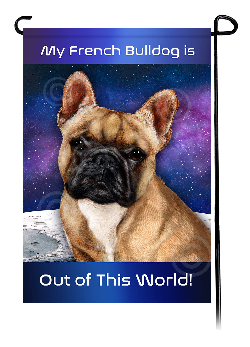 French Bulldog Fawn and White - Out Of This World Garden Flag